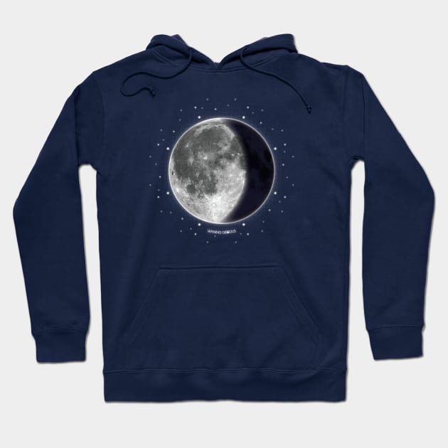 Waning Crescent - Moon Phrases Hoodie by meownarchy